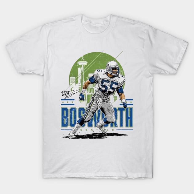 Brian Bosworth Seattle Skyline T-Shirt by MASTER_SHAOLIN